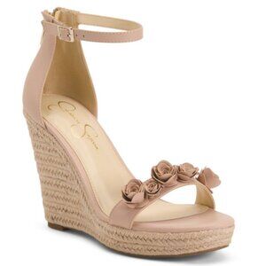 NWB JESSICA SIMPSON Jeffina Wedge Blush Platform Sandals Size 8.5